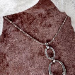 Tuanz Silver Jewelry Rhodium-Plated Artificial Stones Studded Pendants With Chains-29