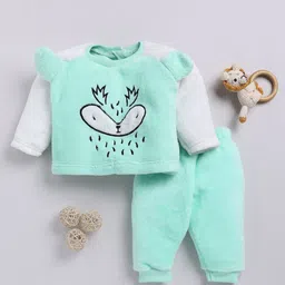 Moms Love Infant Girls Embroidered Sweatshirt With Joggers-image-54
