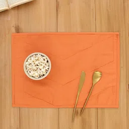 House This 2-Pcs Orange - Colored Printed Table Placemats-49