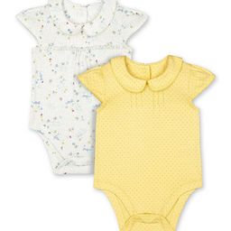 mothercare Girls Pack Of 2 Printed Cotton Bodysuits-18