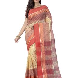 DipDiya Floral Pure Cotton Taant Saree-picture-43