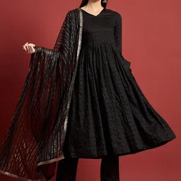 all about you Women Printed Regular Kurta with Trousers & With Dupatta-picture-13