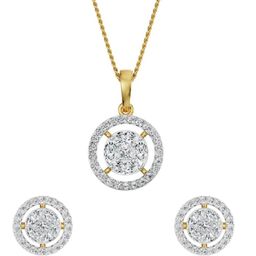 Emori 18KT Gold Diamond Pendant With Earring-picture-21