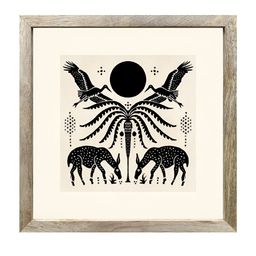 ADMIRE HOME Folk Art Wooden Printed Wall Art-image-39