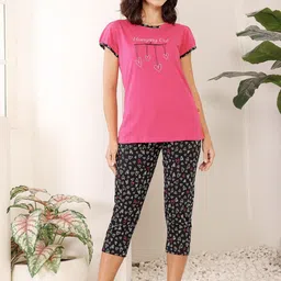 Bodycare Women Floral Printed Cotton Night suit-picture-18