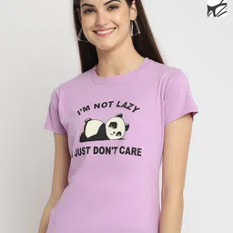 Dreambe Women Pack Of 2 Donald Duck Graphic Printed Round Neck Cotton T-shirts-image-73
