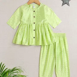 The Magic Wand Girls Floral Printed Anarkali Kurta with Pyjamas-image-20