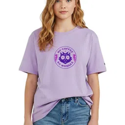 PULP Women Typography Printed Applique T-shirt-image-99