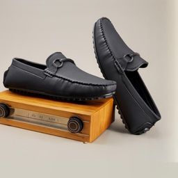 Erix Men Black Synthetic Leather Loafers-image-87