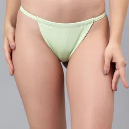 La Intimo Women Low-Rise Inner Elastic Thong Briefs-image-5