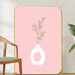 Livin'luxe Pink & White Minimalist Flower Vase Wall Art-picture-35