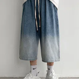 StyleCast Men Washed Loose Fit Denim Shorts-image-9