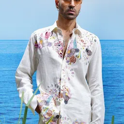 ASUKA Men Floral Opaque Printed Casual Shirt-image-10