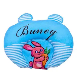 NeonateCare Kids Blue & Pink Printed Cotton Mustard Seed Head Shaping Pillow-0