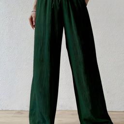 Visit Wear Women Loose Fit High-Rise Trousers-image-91