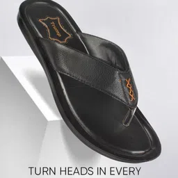 Trump Black PU Flip Flops-picture-21