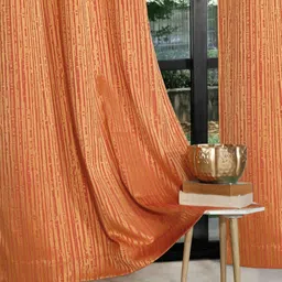 ROSARA HOME Unisex Orange Curtains and Sheers-image-32