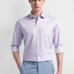 Arrow Men Modern Spread Collar Tartan Checked Cotton Slim Fit Formal Shirt-image-63