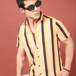 Voroxy Men Relaxed Striped Regular Fit Casual Shirt-image-76