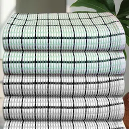 Athom Living Grey & Black Striped Cotton 210 GSM Bath Towel Pack of 5-picture-20