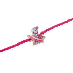 Sangria Kids Set Of 2 Thread Rakhis With Roli Chawal Chandan & Mishri image 2