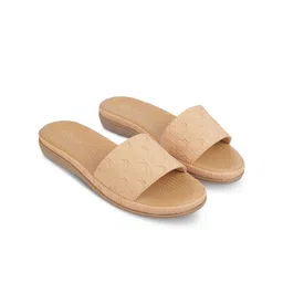 Tresmode Women Textured Open Toe Flats-78