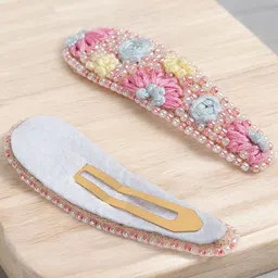 Radhu & Kabby Set of 2 Women Embellished Tic Tac Hair Clip-55