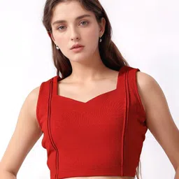 DressBerry Women Sweetheart Neck Sleeveless Fitted Crop Top-picture-17