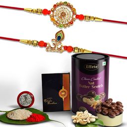 DeoDap Unisex 4 Pieces Rakhi Gift Set-image-97