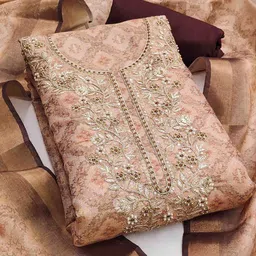 Blissta Embellished Unstitched Dress Material-image-72