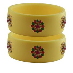 Vidhya Kangan Beige Plastic Bangles-image-91