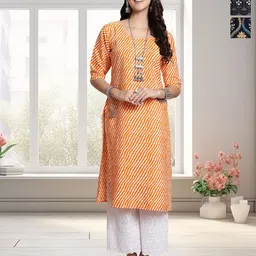 HERE&NOW Women Pack Of 3 Ethnic Motifs Printed Round Neck Straight Kurta-18