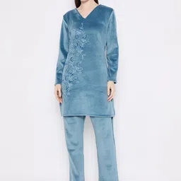 Camey Embroidered Top With Trousers Co-Ords-image-53