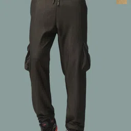 MADSTO Pack Of 2 Regular Fit Cargos Track Pants-image-9