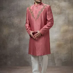 Rivaar By Rocky Star Embroidered Sherwani Set-picture-46