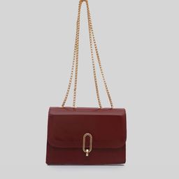 LULU & SKY PU Structured Sling Bag-image-33