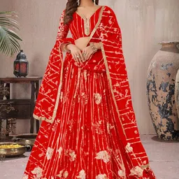 F Plus Fashion Multi Net Lehenga Choli-image-80