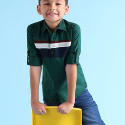 U.S. Polo Assn. Kids Boys Striped Pure Cotton Casual Shirt-picture-47