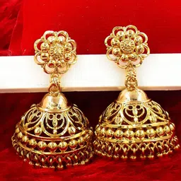 Anujeet Fashion Hub Gold Plated Contemporary Jhumkas-31