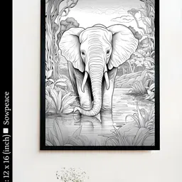 SOWPEACE White & Grey 1 Piece Canvas Birds and Animals Wall Photographs-picture-52