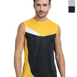 FTX Men Pack of 3 Colourblocked Round Neck T-shirts-image-95