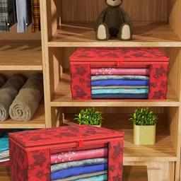 Kuber Industries Red 6 Pieces Printed Multi-Utility Organiser image 2