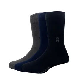 Peter England Men Pack of 3 Patterned Cotton Above Ankle Length Socks-image-49