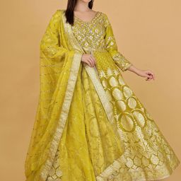 MILU MADAN Embroidered Beads and Stones Ready to Wear Lehenga With Dupatta-picture-12