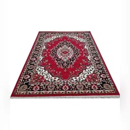 Samjeeda Handloom carpets Red & Brown Ethnic Motifs Printed Anti-Skid Carpet-image-19