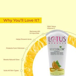 Lotus Herbals WhiteGlow Set Of 2 Vitamin C Radiance Face Wash-100g Each image 4
