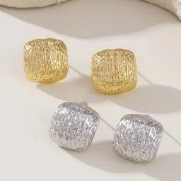 V FASHION JEWELLERY Set Of 2 Stainless Steel Contemporary Studs-image-32