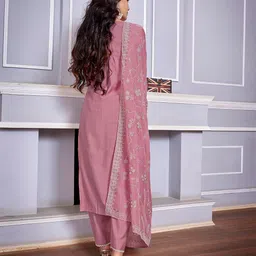 Royal Export Ethnic Motifs Embroidered Sequinned Kurta with Trouser & Dupatta image 3