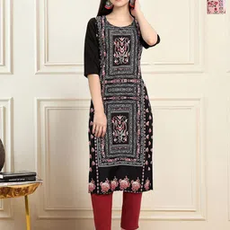 Anouk Rustic Selection Of 2 Floral Printed Round Neck Straight Kurta-25