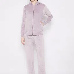 Camey Women Hooded Long Sleeves Night suit-image-81